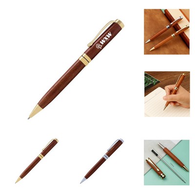 Brass Wood Rotating Pen