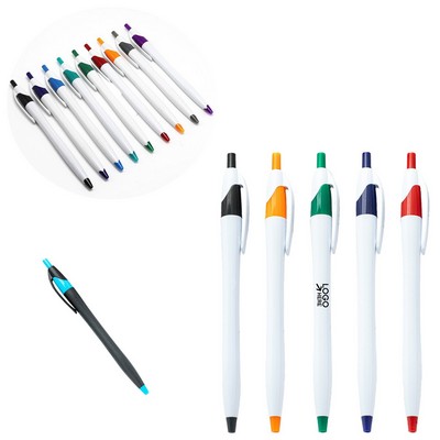 Plastic Push Ballpoint Pen