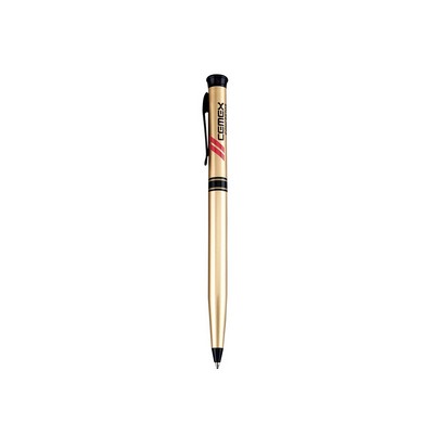 Solid Brass Ballpoint Twist Metal Pen - Gold