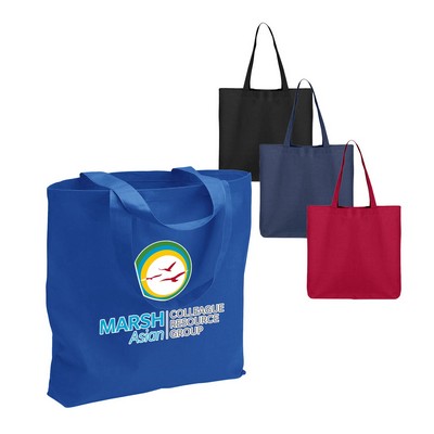 6 oz. 100% Cotton Canvas Bottom Gusset Economy Tote Bag