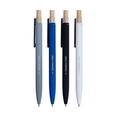 Union Printed - Satin Soft Touch Gel Click Recycled Aluminum Pen