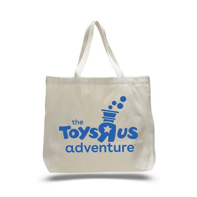 12 Oz. Jumbo Natural Cotton Canvas Tote Bag